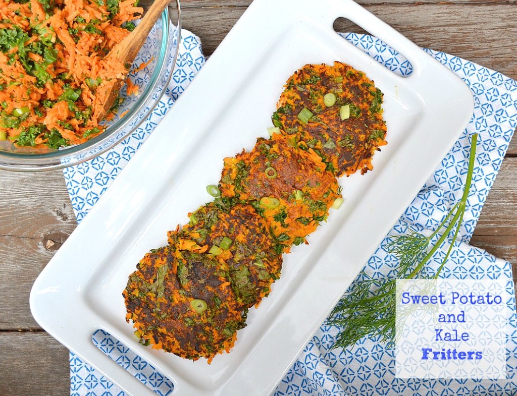 sweet potato & kale fritters recipe