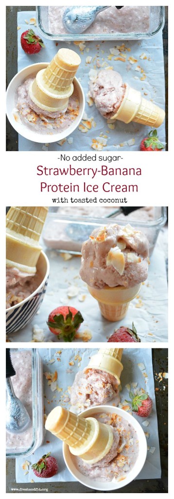 Strawberry Banana Protein Ice Cream