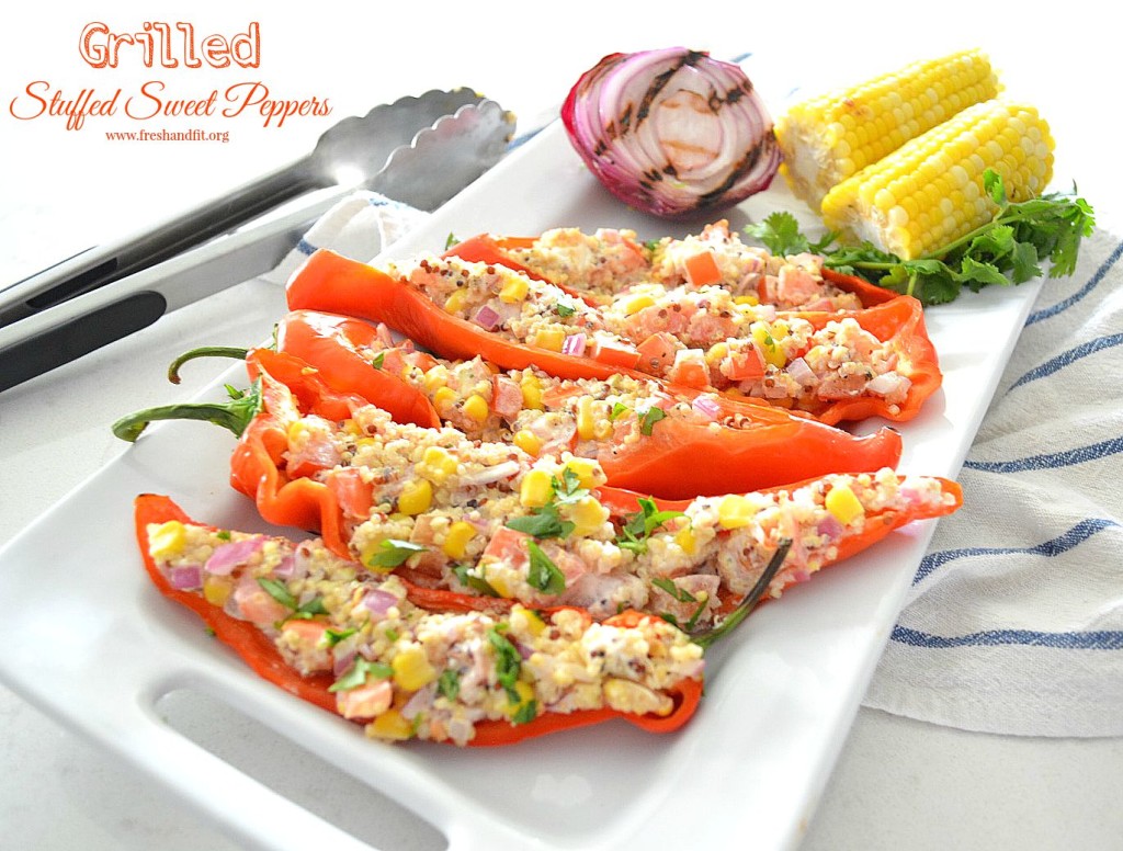 grilled stuffed sweet peppers recipe