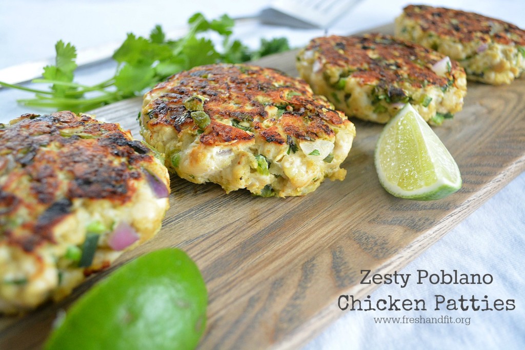 Zesty Poblano Chicken Patties Recipe