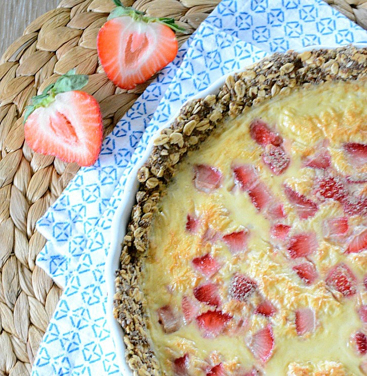 Strawberries and Cream Protein Pie