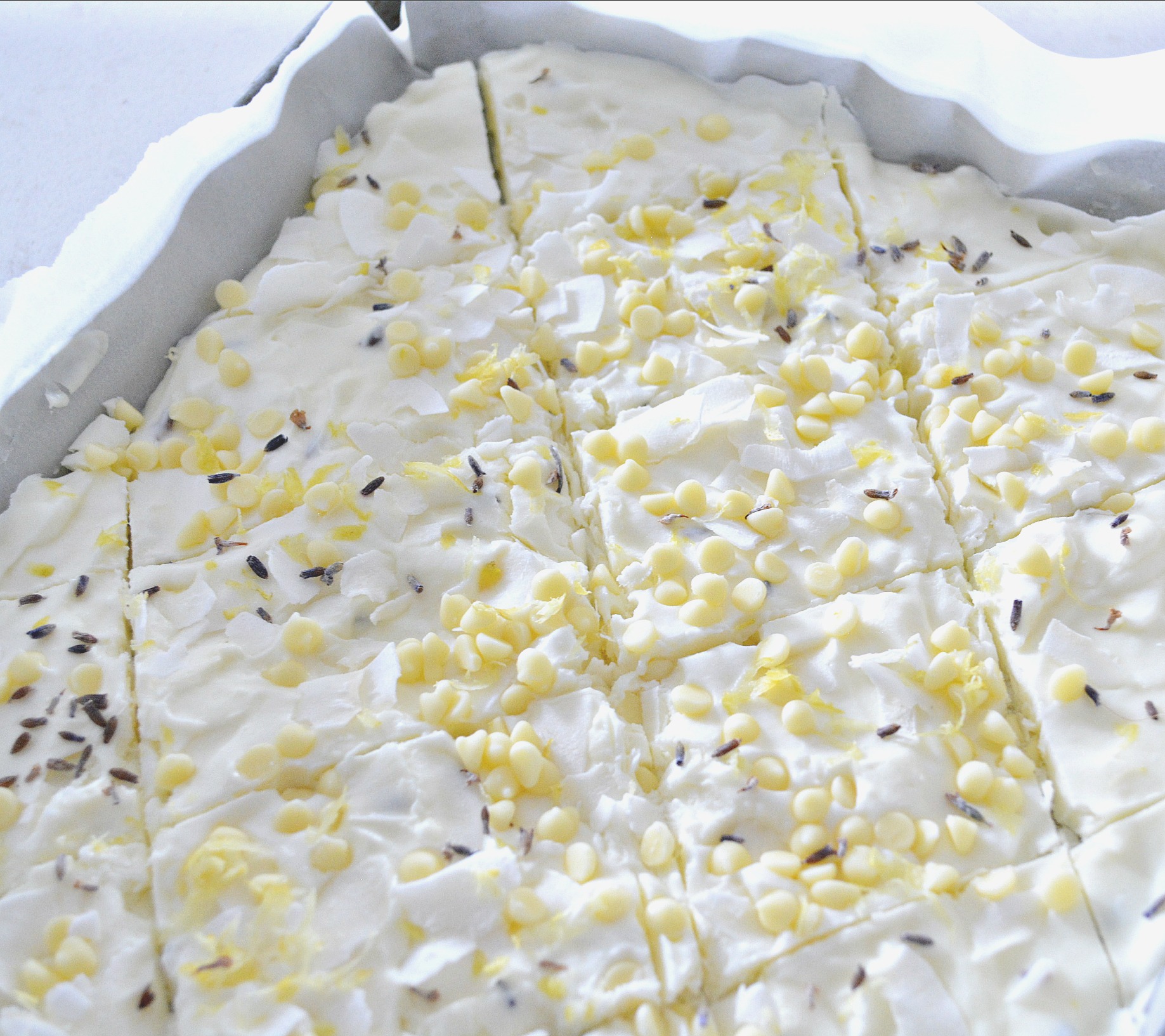  Coconut Lavender Yogurt Bark with White Chocolate 