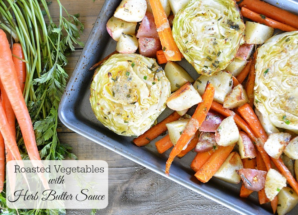 Roasted Vegetables with Herb Butter Sauce JPG