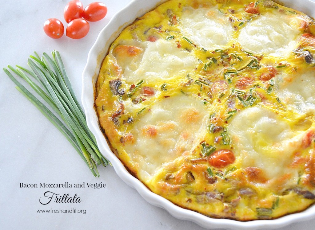 Bacon Mozzarella Veggie Frittata