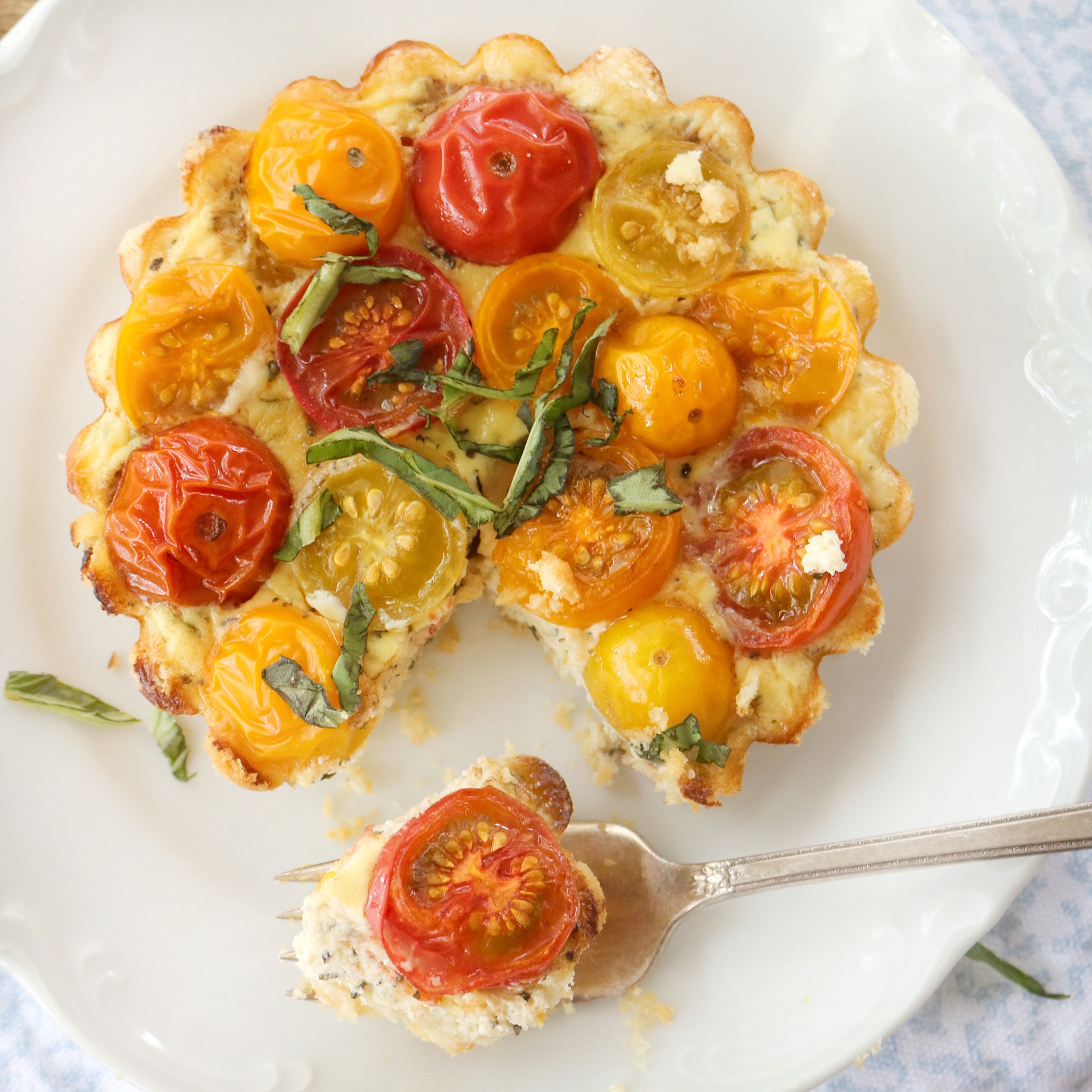 Heirloom Tomato Tartlets with Whipped Herbed Ricotta